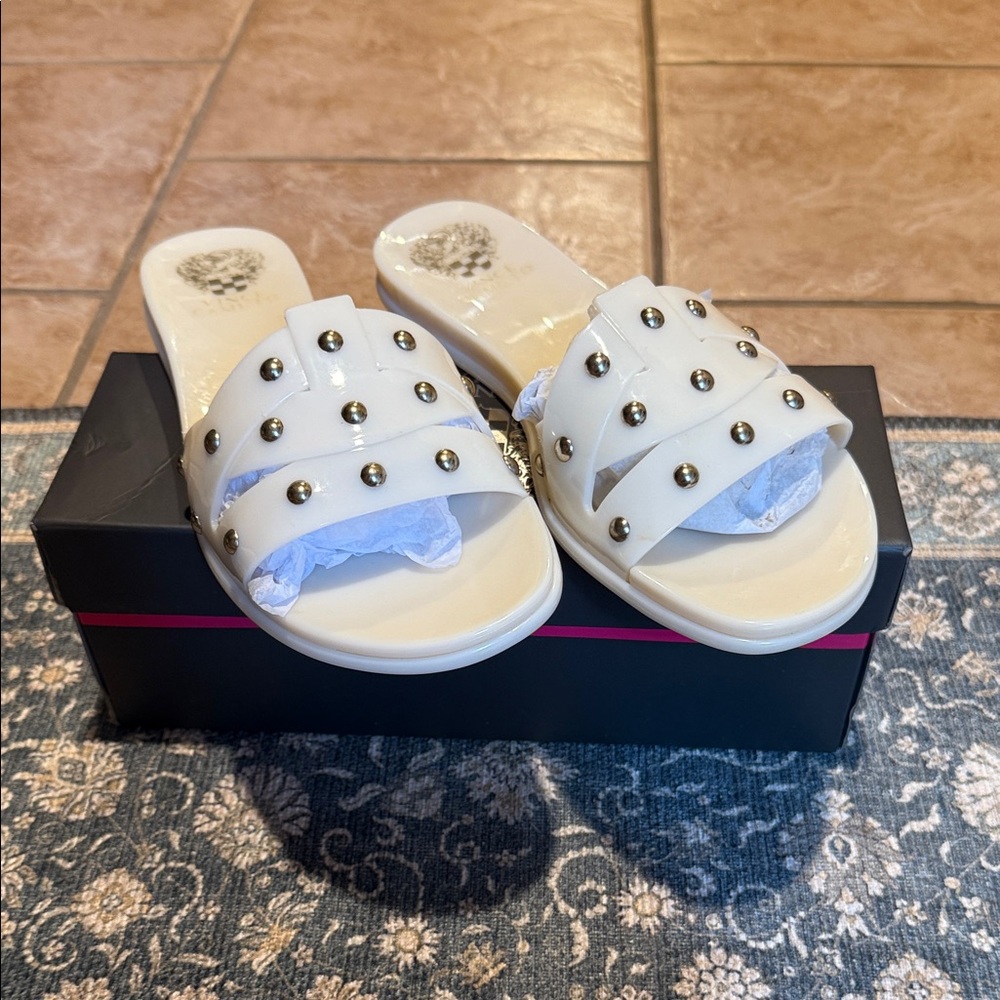 Vince Camuto Jelly Studded Slides